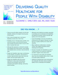 [Excerpt and supplemental materials for] Delivering quality healthcare for people with disability by Suzanne C. Smeltzer